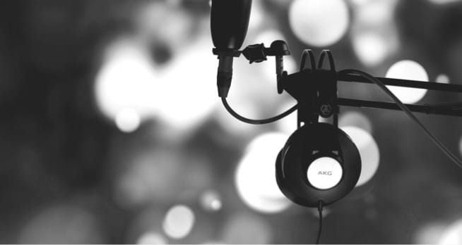 Man wearing headphones