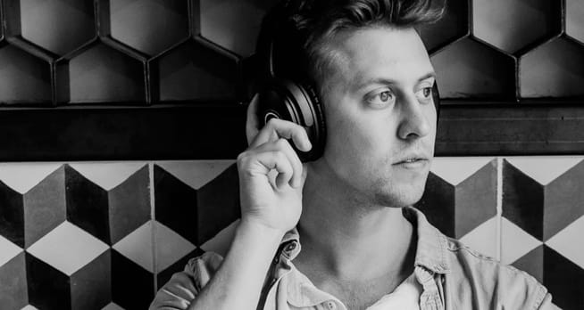 Man wearing headphones